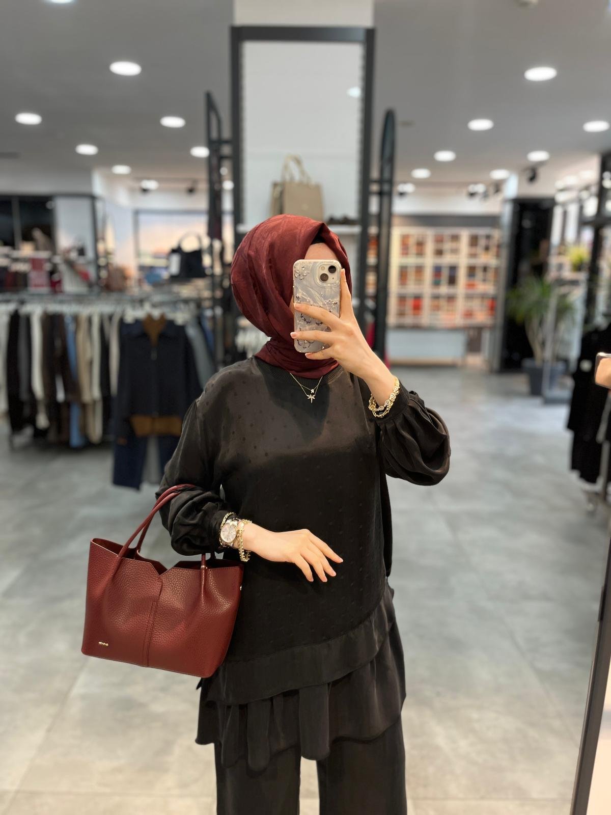 Defrina Puantiye Jakar Kombinli Cupra Takım - Siyah