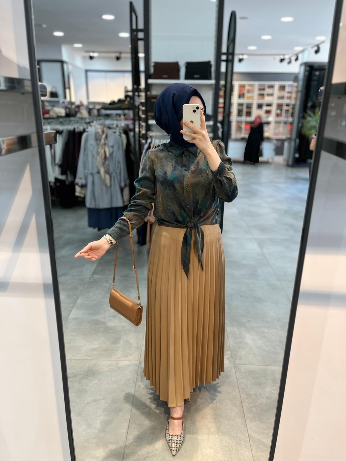 N Prive Pileli Etek - Camel