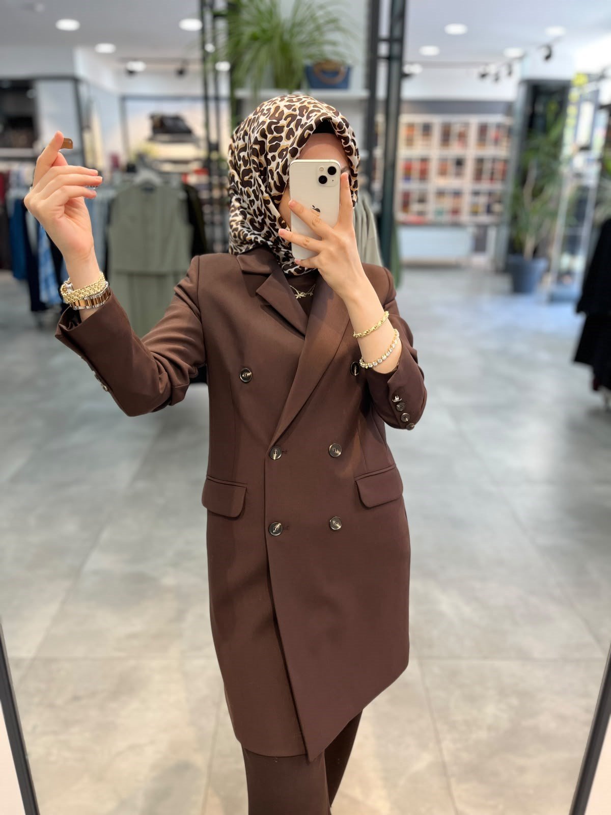 Nihan Blazer Ceket - Kahve