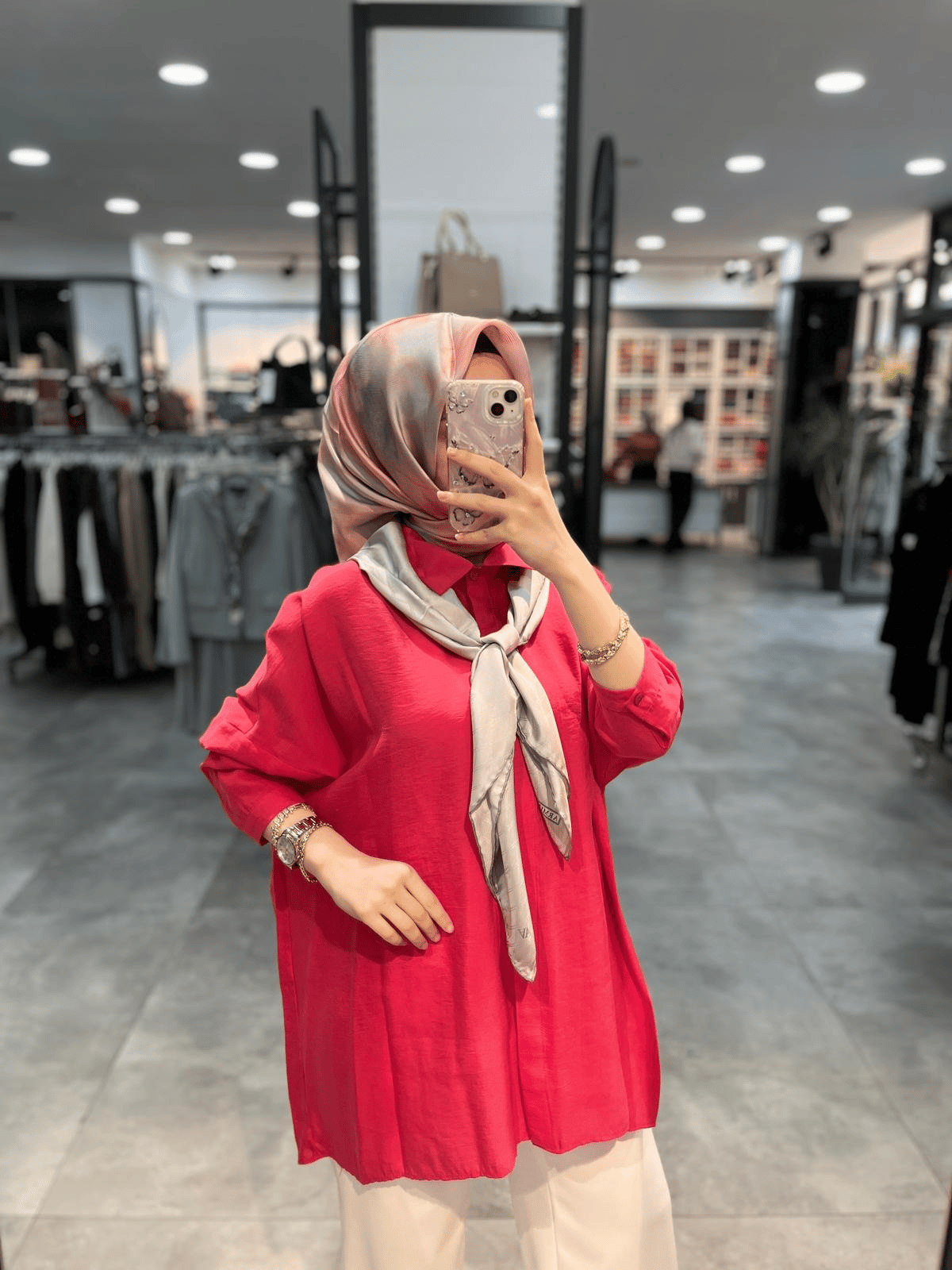 Nuss Triko Düşük Kol Basic Gömlek - Fuşya
