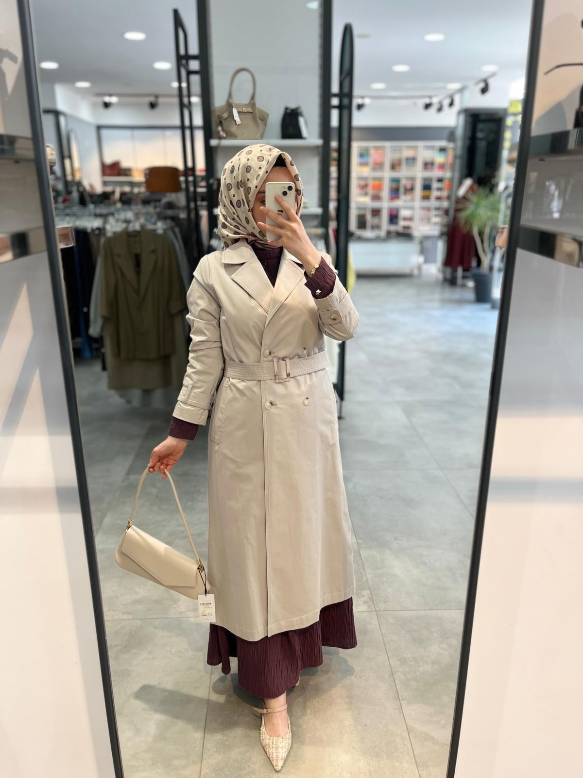 Tuğba Kemerli Trençkot - Taş