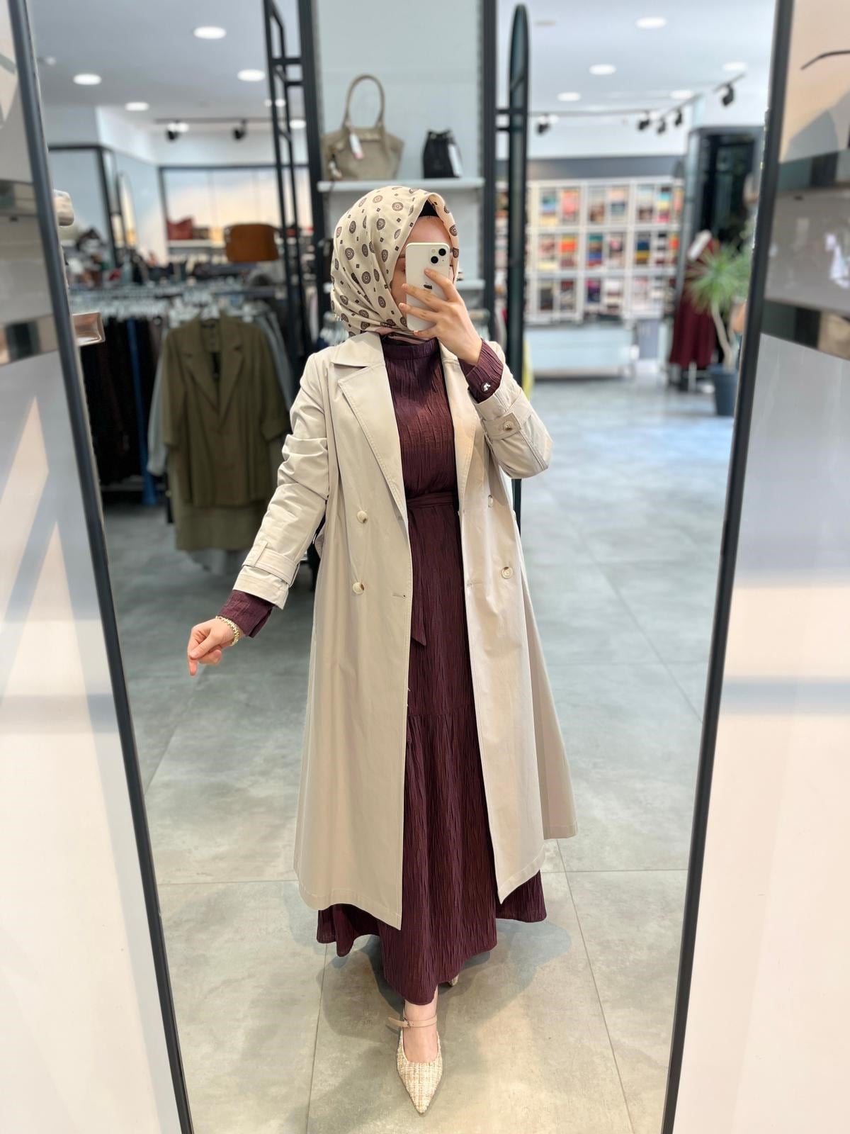 Tuğba Kemerli Trençkot - Taş