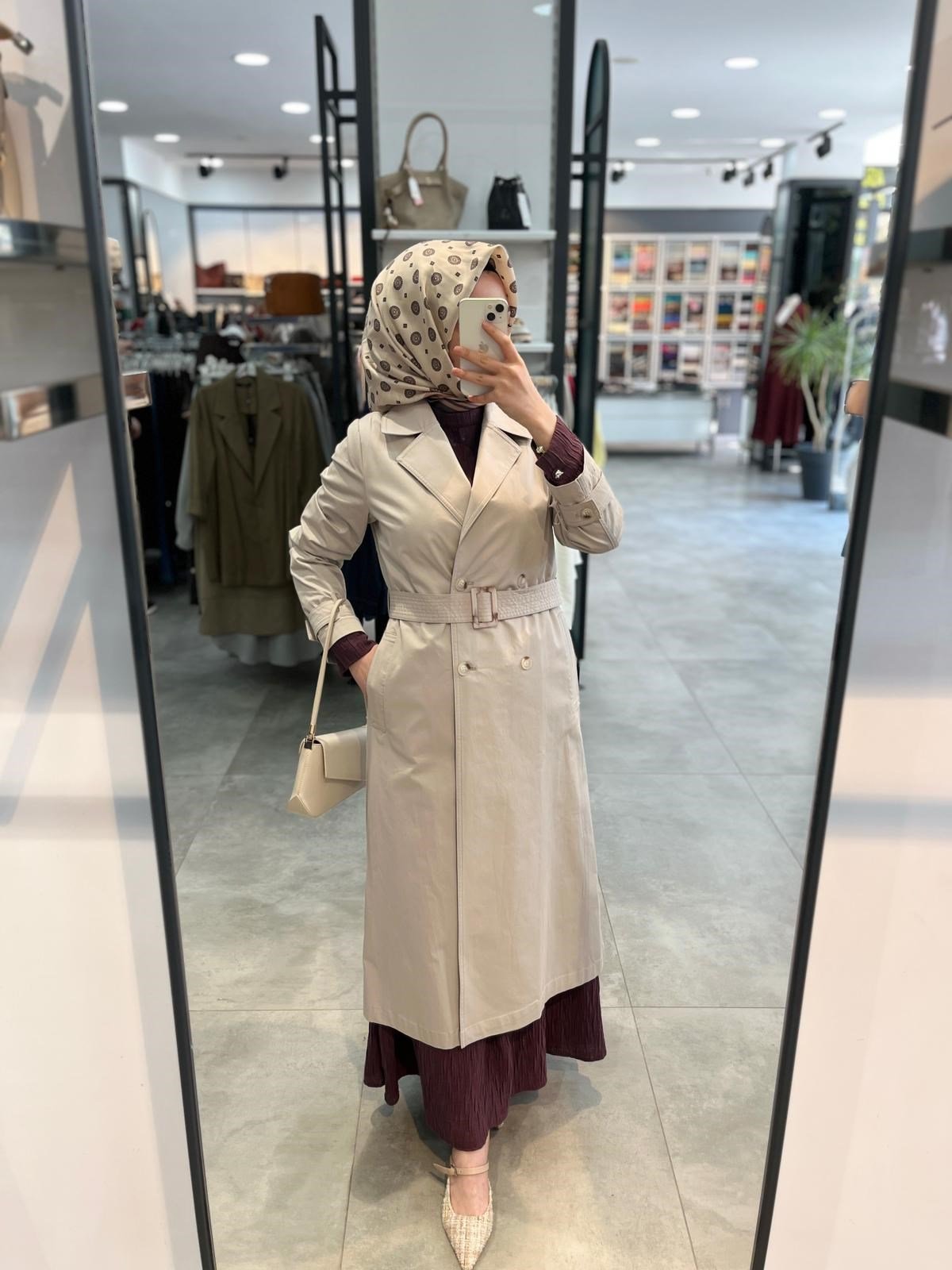 Tuğba Kemerli Trençkot - Taş