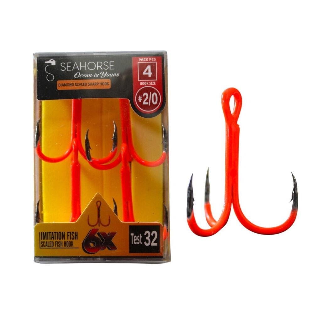 Sea Horse Diamond Scaled Sharp Hook Oty:4 No:2/0
