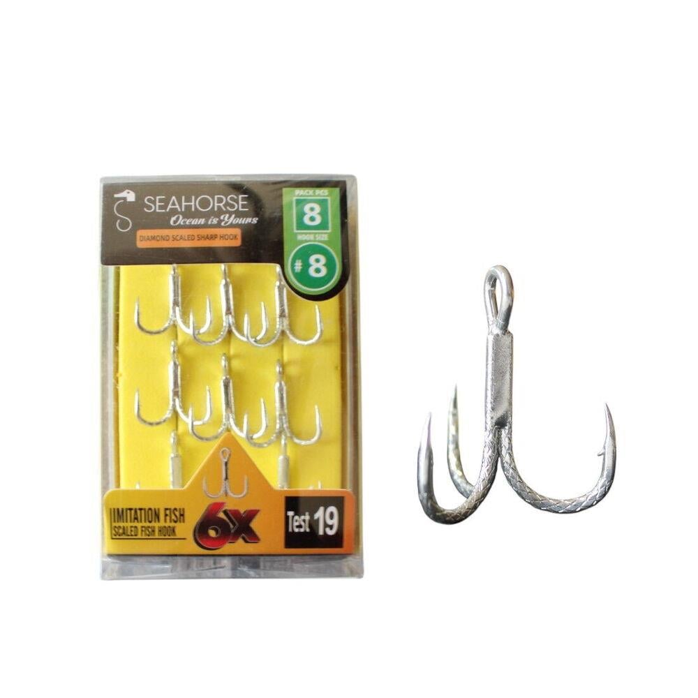 Sea Horse Diamond Scaled Sharp Hook Oty:8 No:8