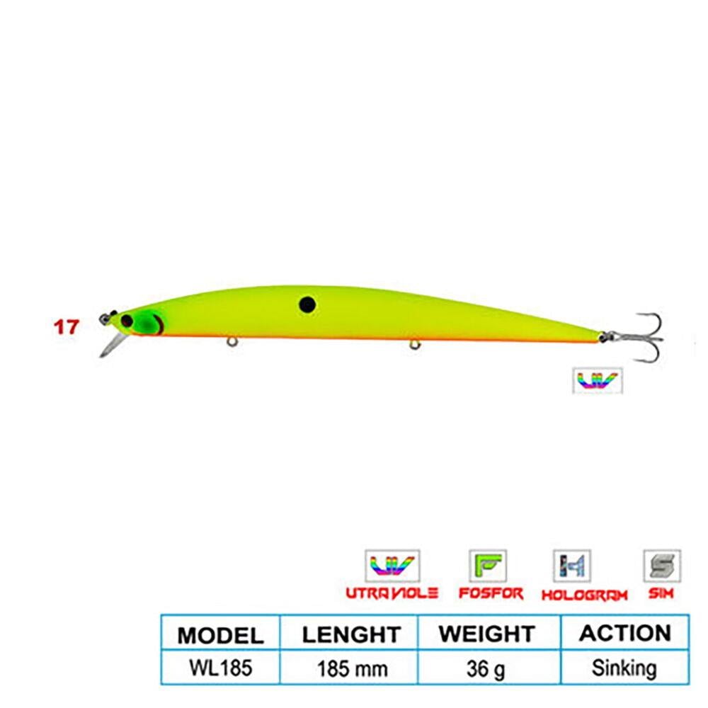 Wily SUPER STAR CL:17 185mm 36gr (Sinking)