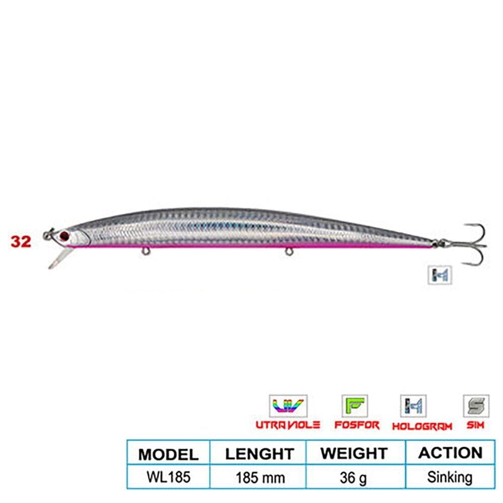 Wily SUPER STAR CL:32 185mm 36gr (Sinking)