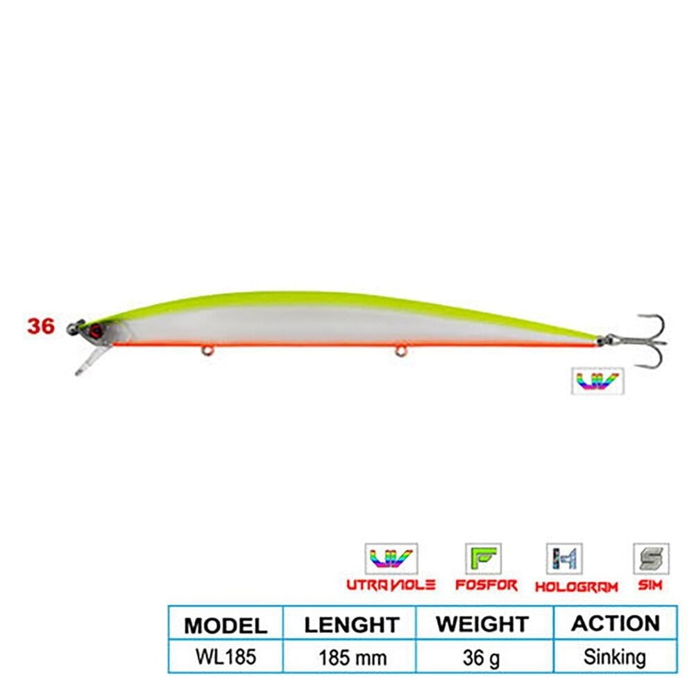 Wily SUPER STAR CL:36 185mm 36gr (Sinking)