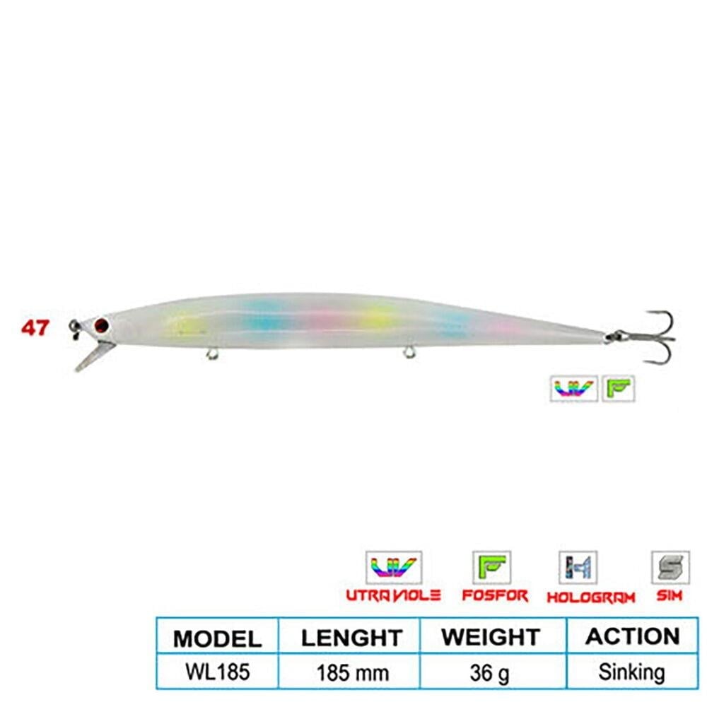 Wily SUPER STAR CL:47 185mm 36gr (Sinking)