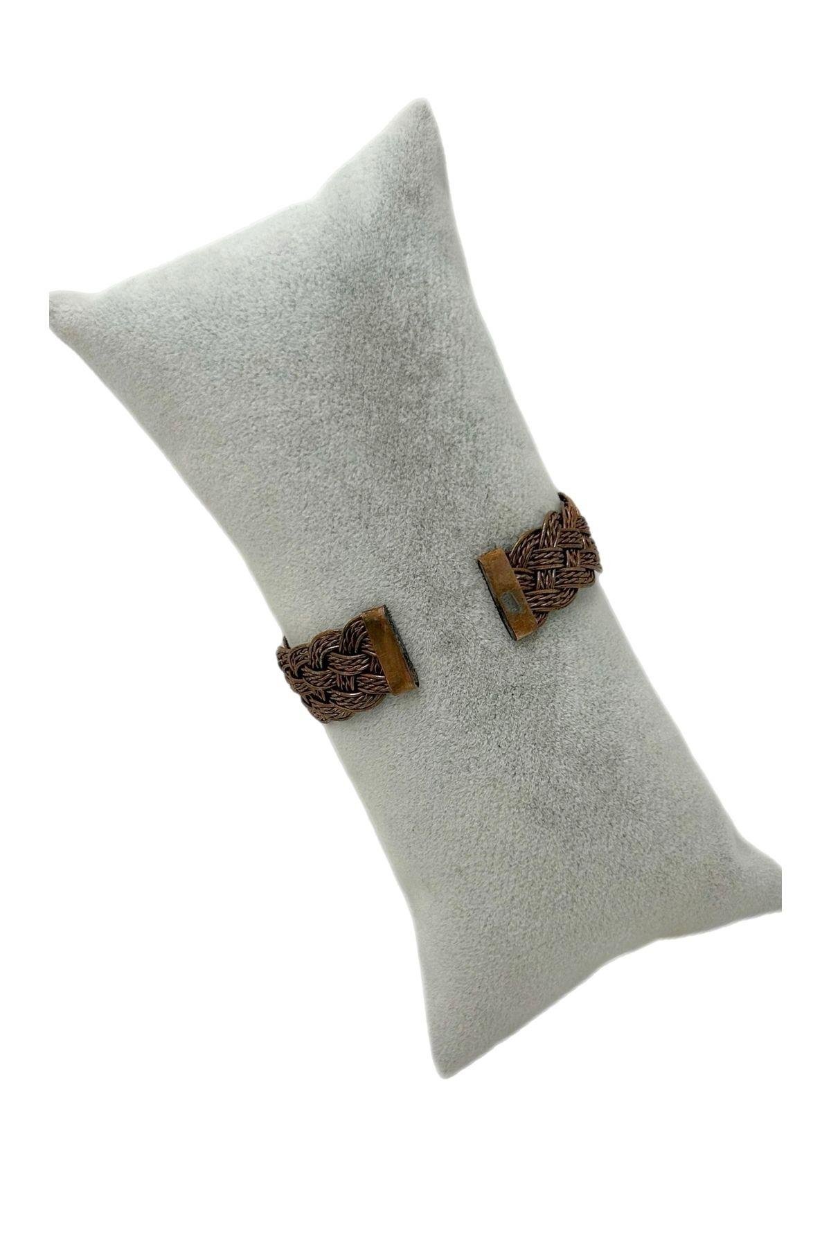 Dörtlü Örme Model Telkari Bakır Bileklik