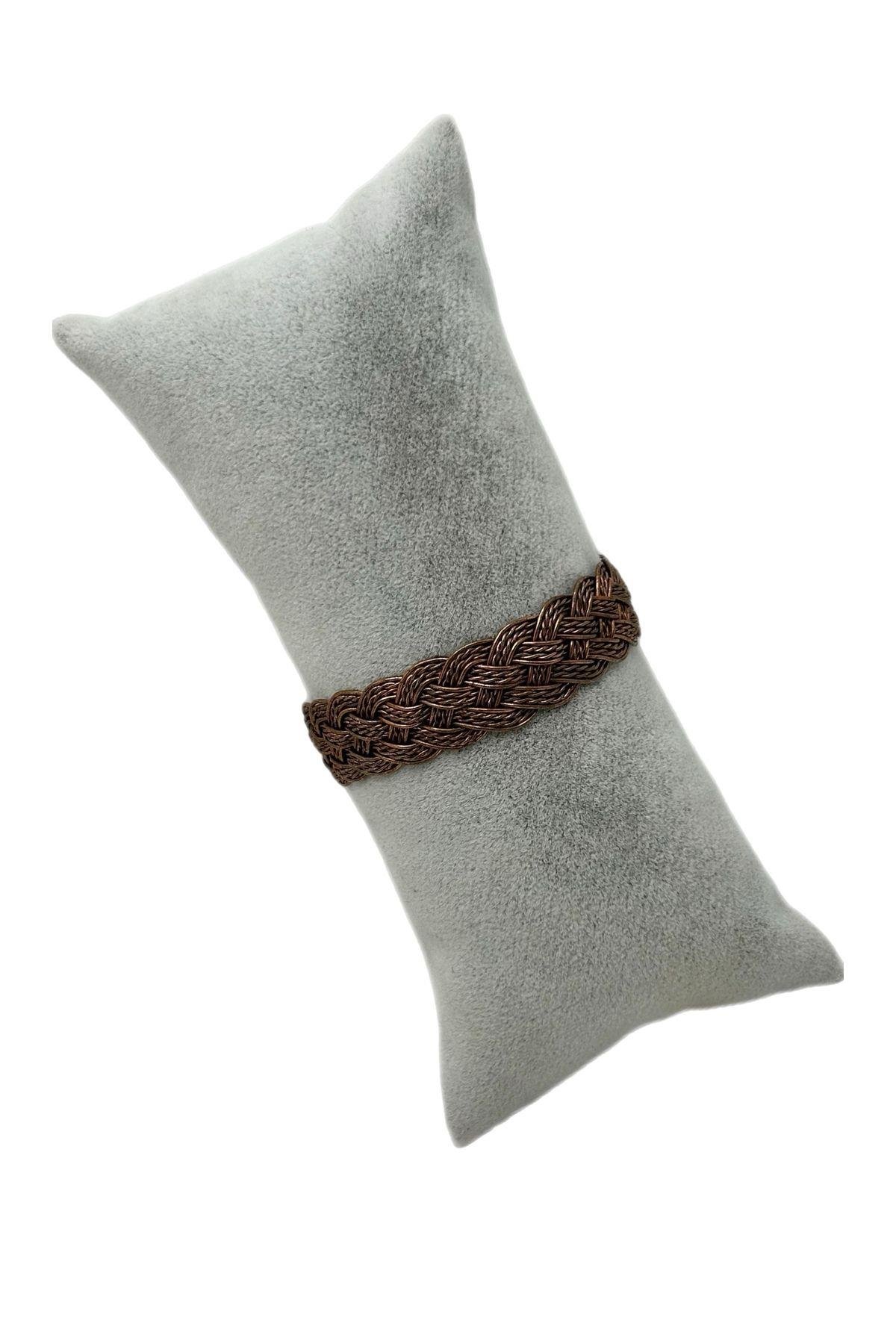 Dörtlü Örme Model Telkari Bakır Bileklik