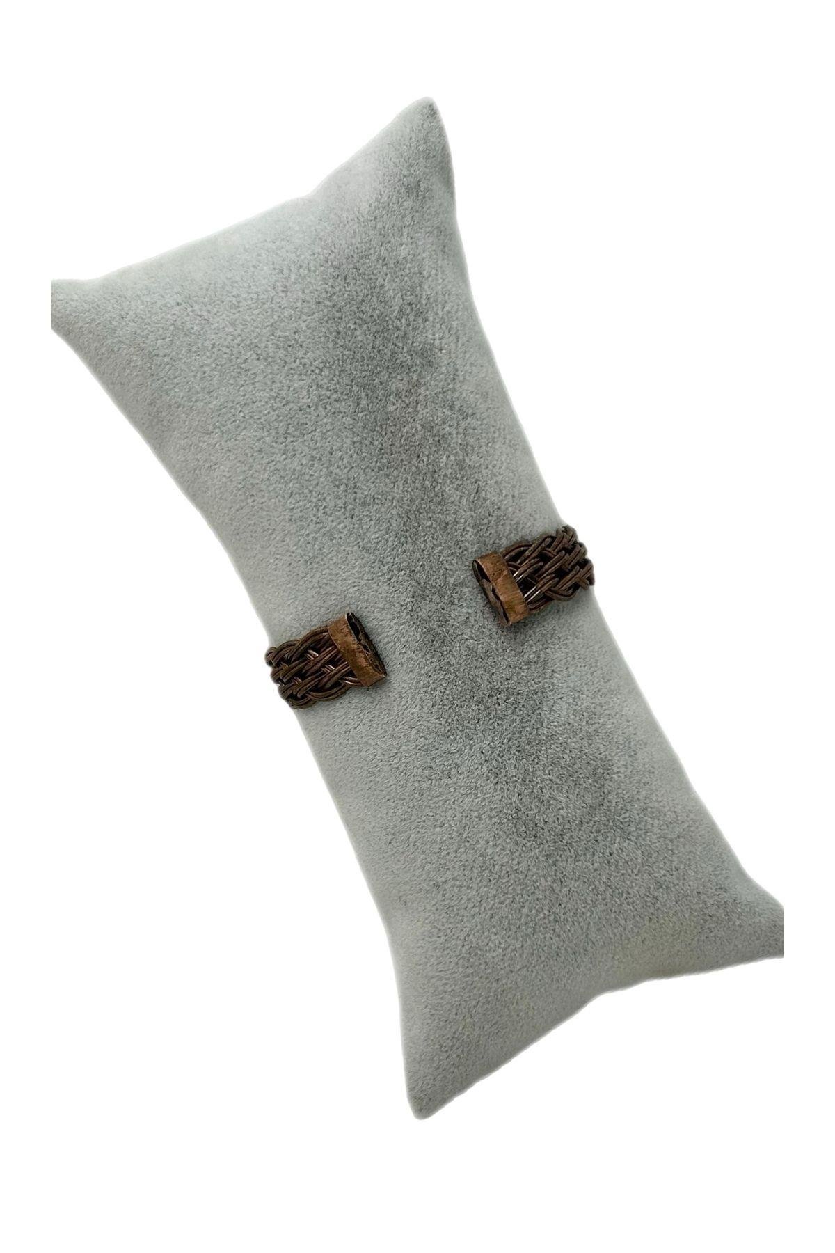 Hasır Örme Model Telkari Bakır Bileklik