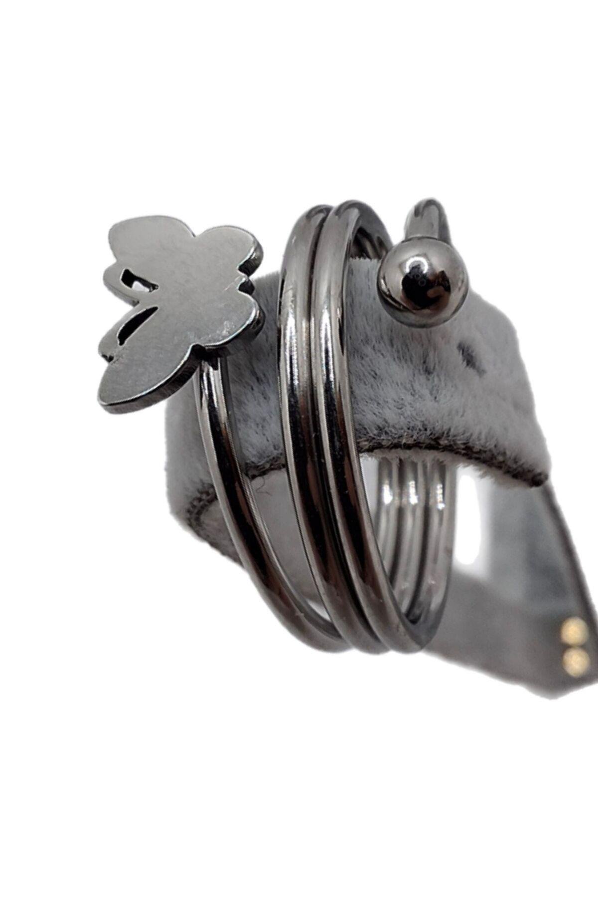 Kelebek Model Çelik Yüzük