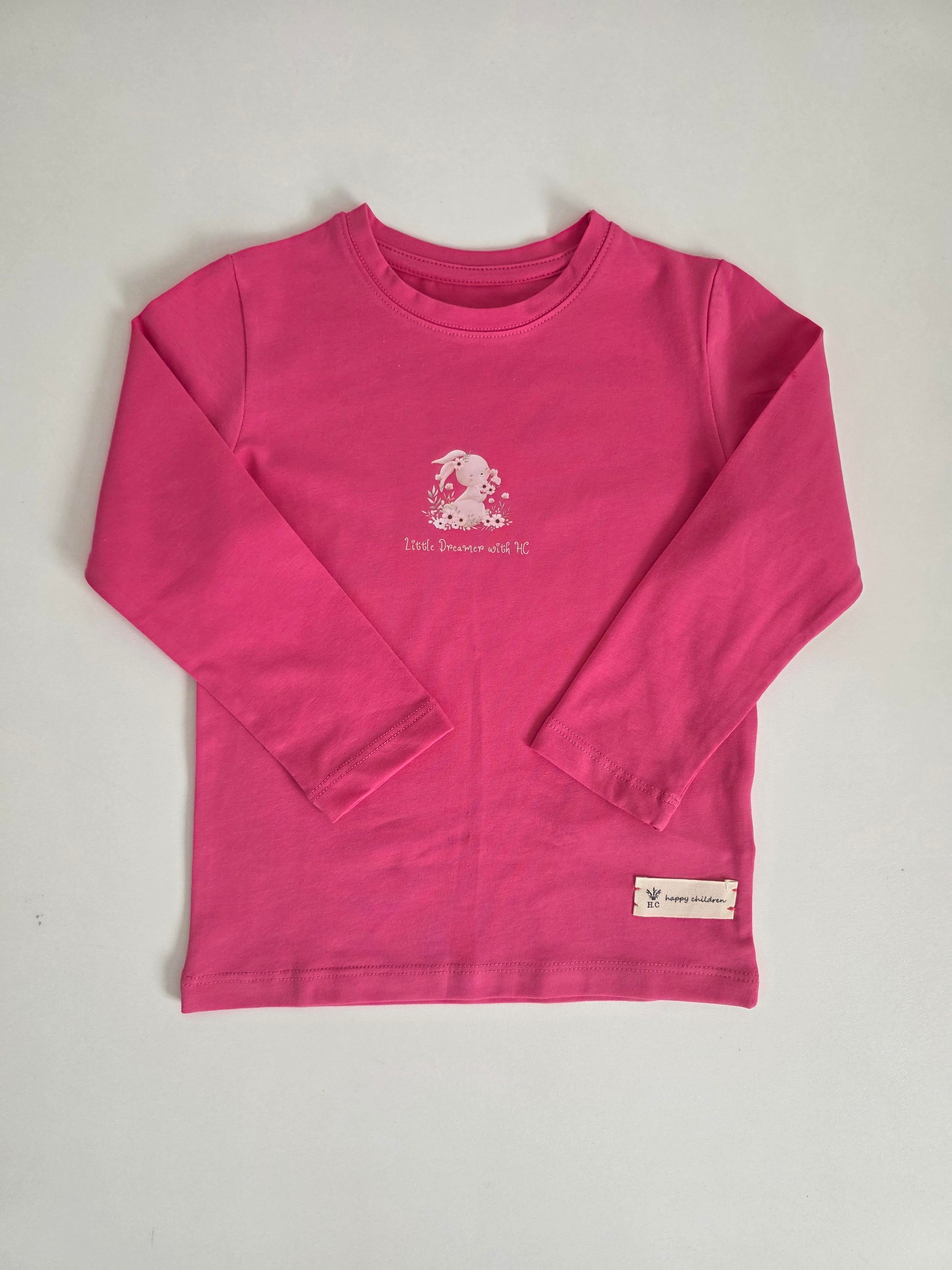 PEMBE TAVŞAN BASKILI SWEATSHIRT
