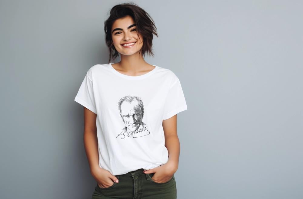 Atatürk resimli tshirt