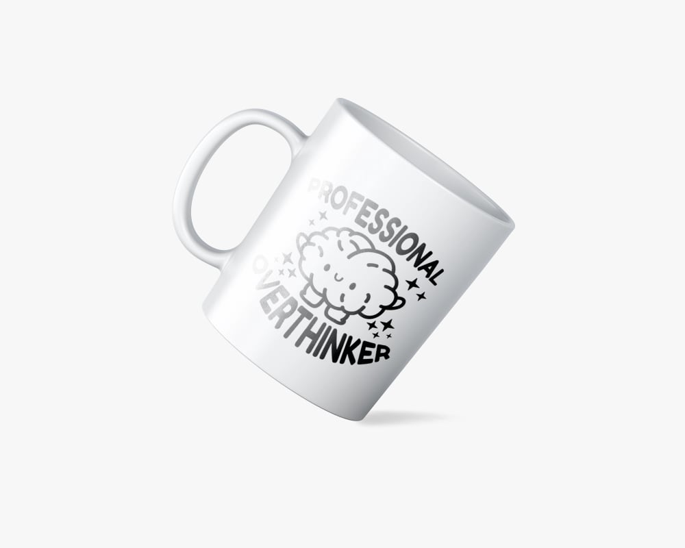 CBT Overthinker Baskılı Tasarım Kupa
