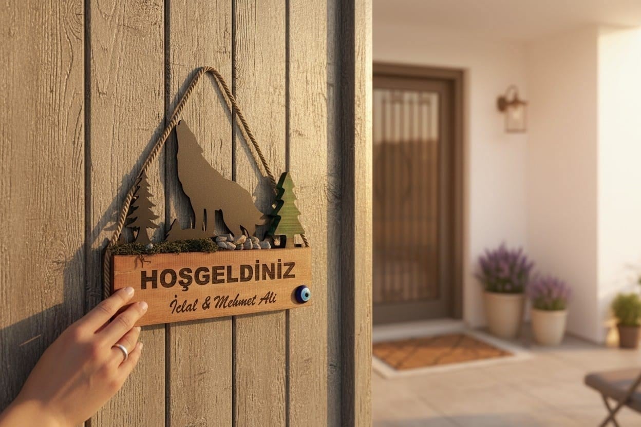 Doğa Temalı  Tasarım Kapı Askısı