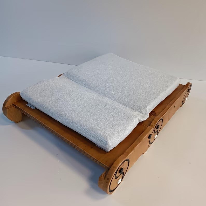 El Yapımı Doğal Ahşap Meditasyon Sandalyesi: Taşınabilir Yer Sandalyesi