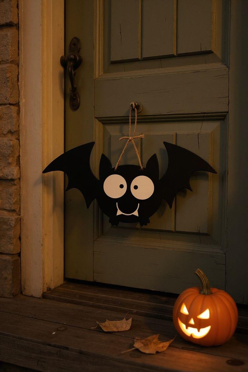 Halloween Temalı Sevimli Yarasa Duvar-Kapı Dekoru