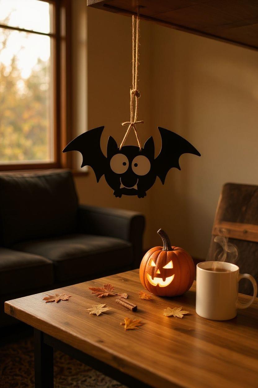 Halloween Temalı Sevimli Yarasa Duvar-Kapı Dekoru