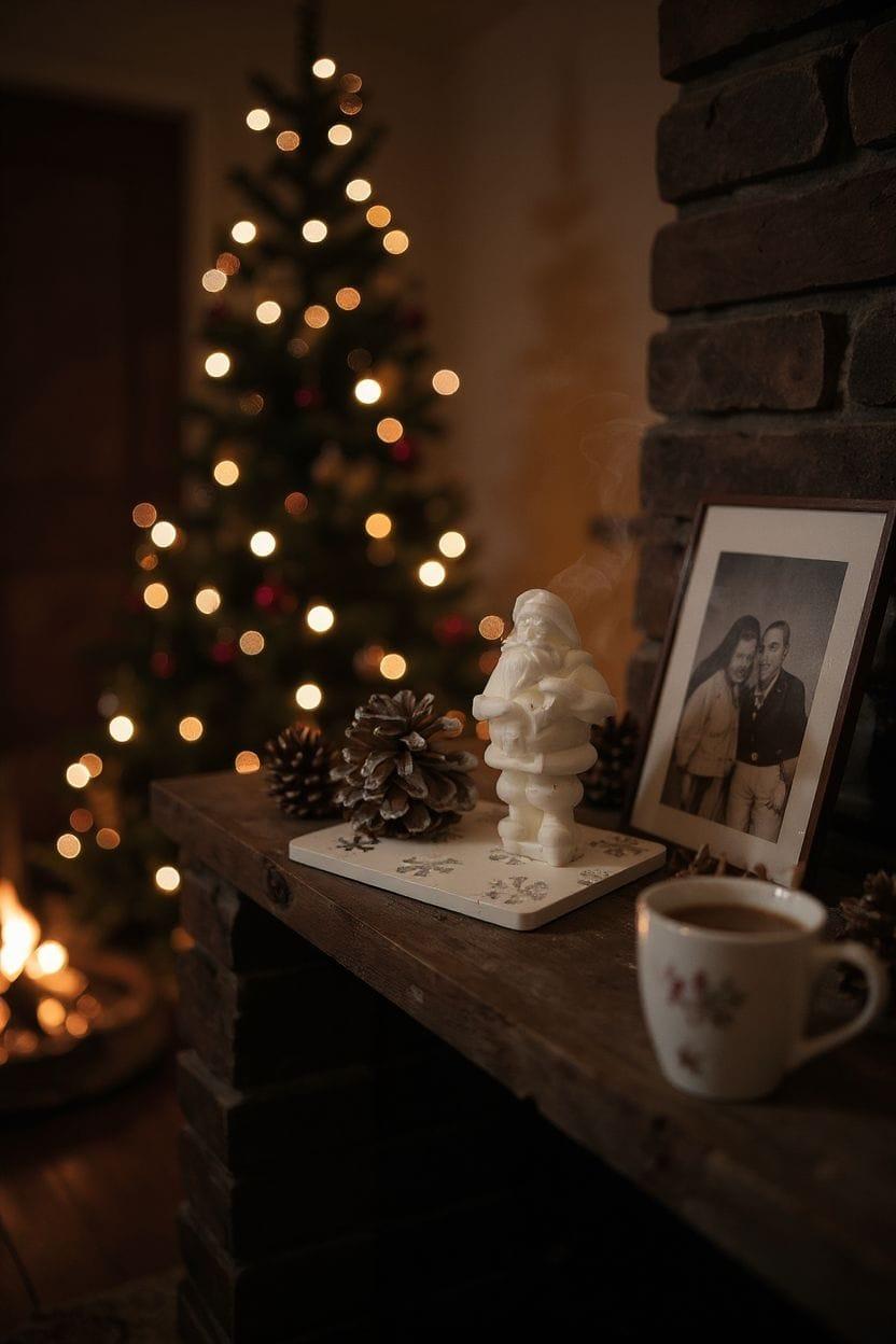NOEL BABA MUM, SERAMİK TABLALI