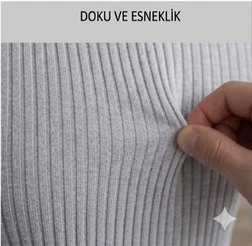 Slim Fit Fitilli Erkek Penye Gri Small Beden