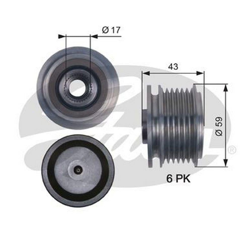 ALTERNATOR KASNAGI (RULMANLI) CMAX FOCUS CMAX FOCUS II FUSION KUGA I VOLVO C30 S40 V50 1.6 2.0 (6K)