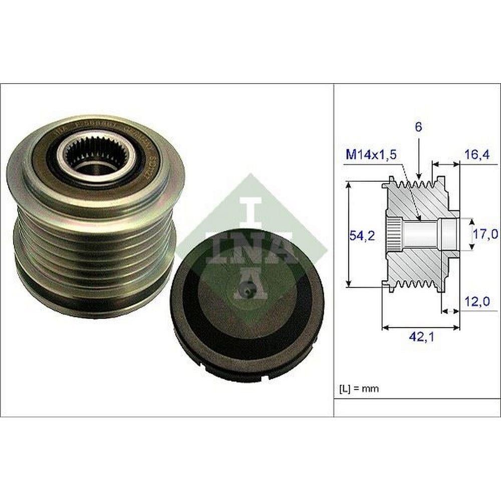 ALTERNATOR RULMANLI GOBEK KASNAK FOCUS II CMAX 1.6 TDCI -2.0 DTCI  04>12 KUGA 2.0TDCI 10>12 VOLVO V5