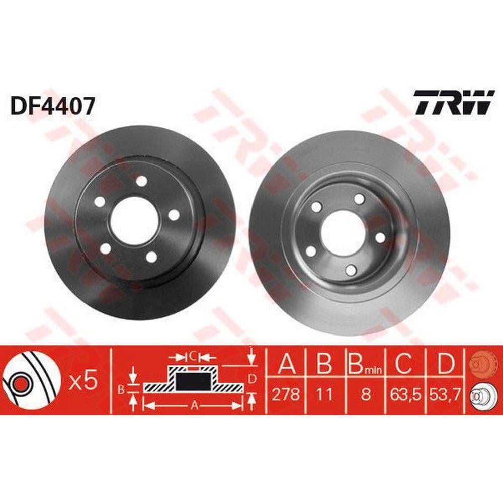 ARKA FREN DISK AYNASI CONNECT 1,8TDCI 02>13 ABSLI