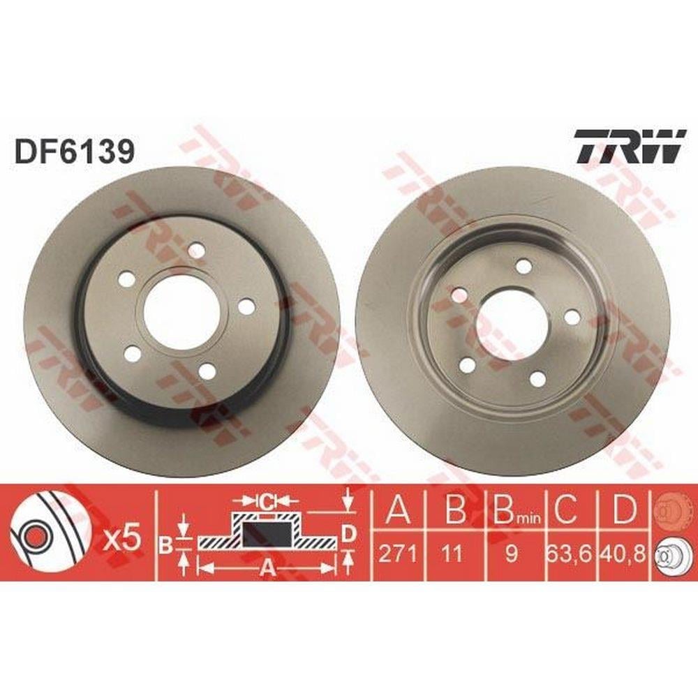 ARKA FREN DISK AYNASI FOCUS 11> ( 271mm )