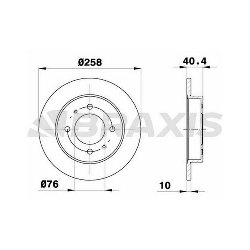 ARKA FREN DISK AYNASI HYUNDAI ELANTRA 1.6 1.8 2.0 00-06 LANTRA 90-95 258X4
