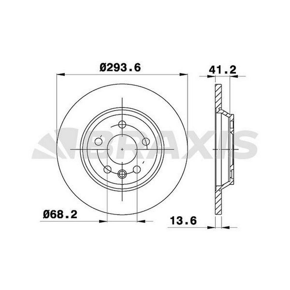 ARKA FREN DISK AYNASI SHARAN 2,8 V6 00>10 TRANSPORTER T4 1,9TD / 2,4D / 2,5 / 2,8 96>04 FORD GALAXY