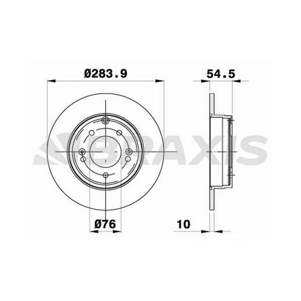 ARKA FREN DISK AYNASI SONATA V 2.0 VVTI / 2.0 CRDI / 2.4 / 3.3 05> SONATA VI 2.4 09>