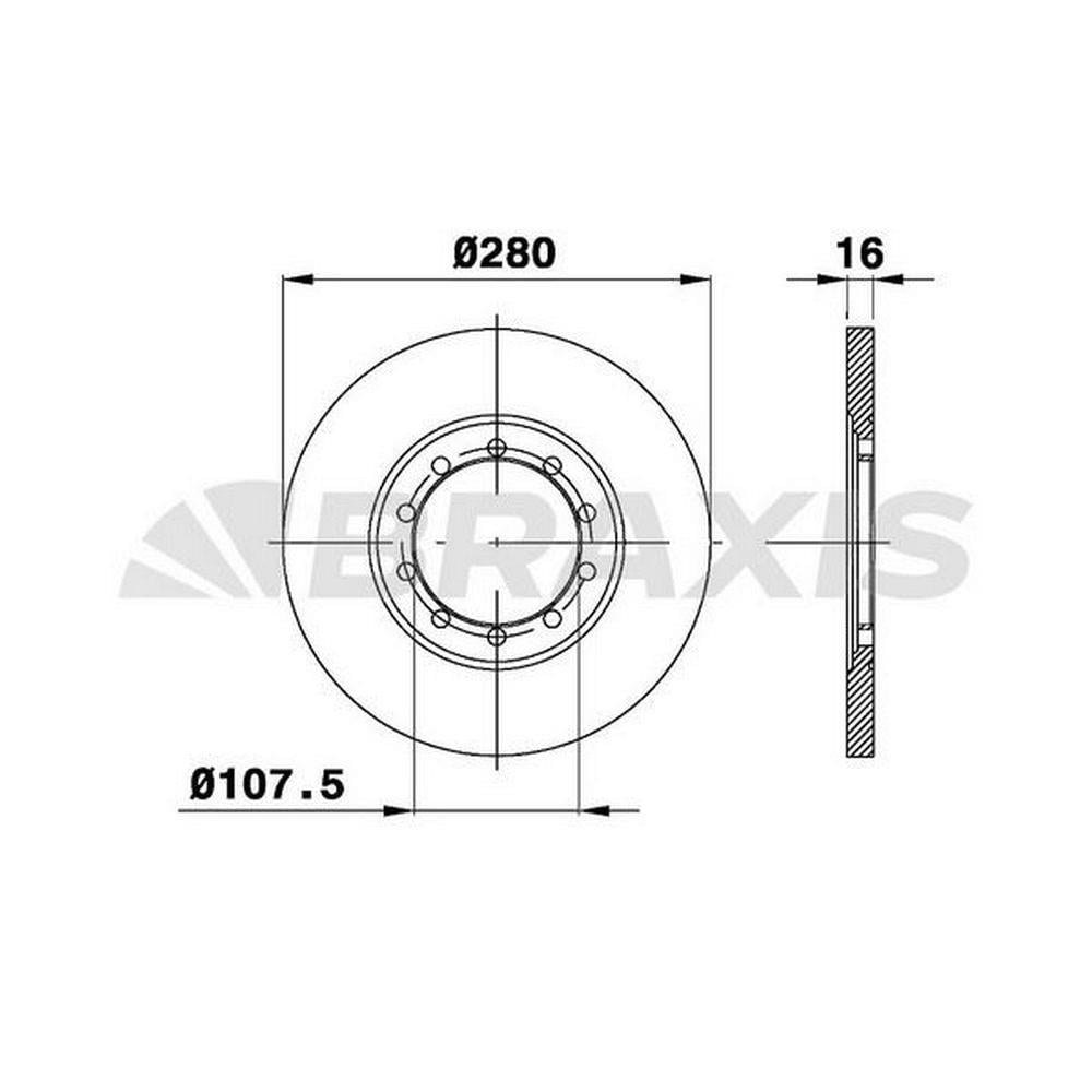 ARKA FREN DISK AYNASI TRANSIT V347 2.2TDCI / 2.4TDCI / 3.2TDCI 06>14 A.CEKER+ABSLI