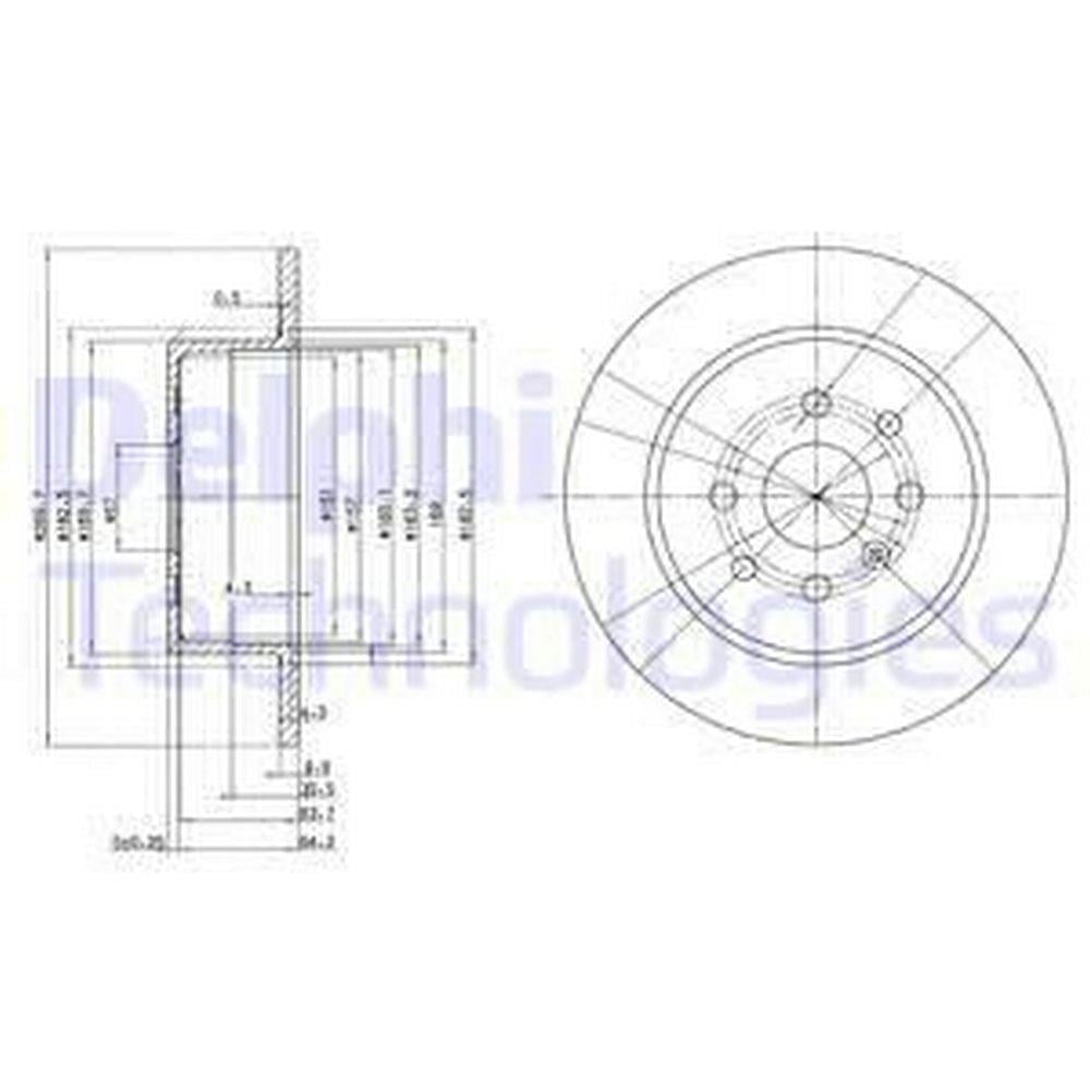 ARKA FREN DISKI (4 BIJON) VECTRA B 1,6I 16V 1,7 TD 1,8I 16V (1995 )