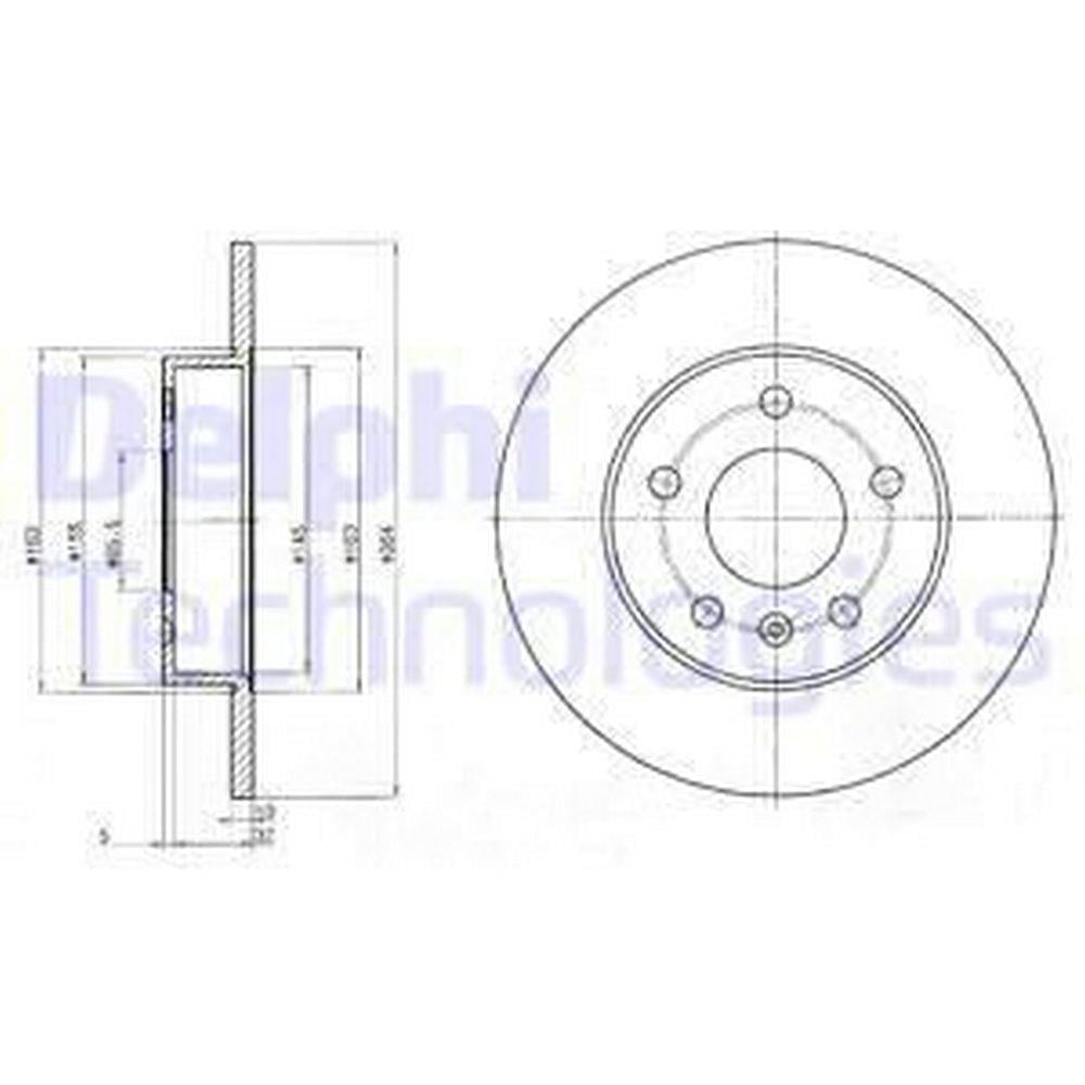ARKA FREN DISKI (5 BIJON) ASTRA H MERIVA B CORSA C ASTRA G 2,0DI 2,0 16V 1,8 16V 02 / 98>2,0DTI 16V