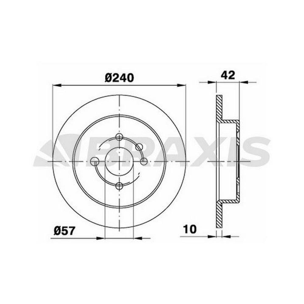 ARKA FREN DISKI (5 BIJON) ASTRA H MERIVA B CORSA C ASTRA G 2,0DI 2,0 16V 1,8 16V 02 / 98>2,0DTI 16V 