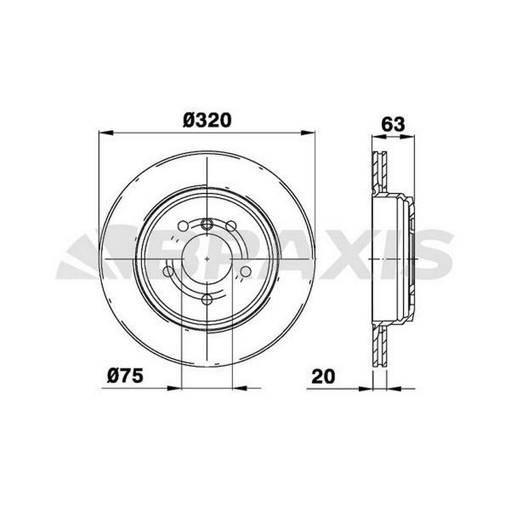 ARKA FREN DISKI BMW E60 E61 320MM