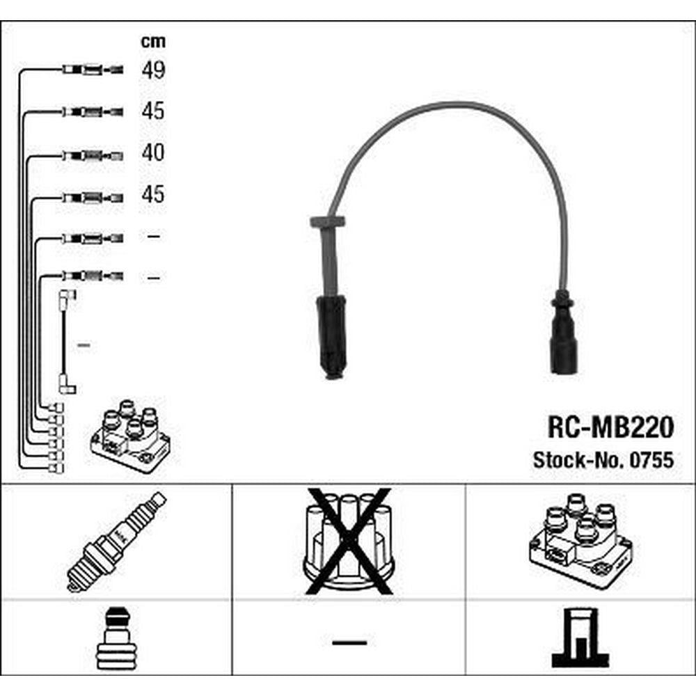 ATESLEME KABLOSU SETI (M111, 4 SIL.) W202 94>00 S202 96>01 C208 97>00 A208 98>02 W210 96>00