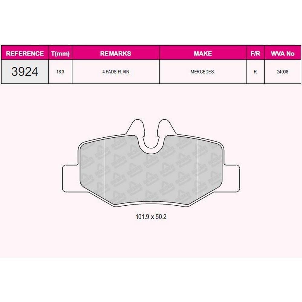 FREN BALATASI ARKA VIANO W639 03> VITO W639 03>