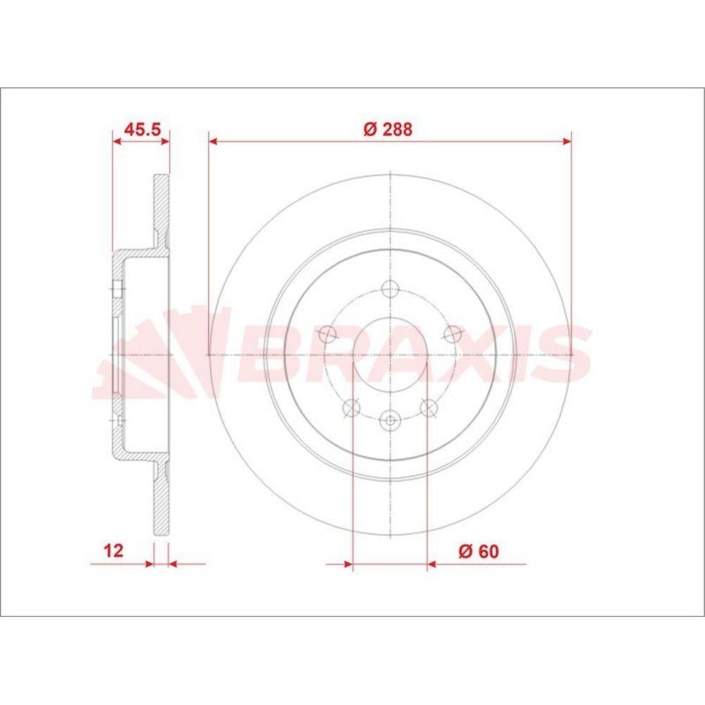 FREN DISKI ARKA  OPEL ASTRA K 15> 16 JANT 288MM
