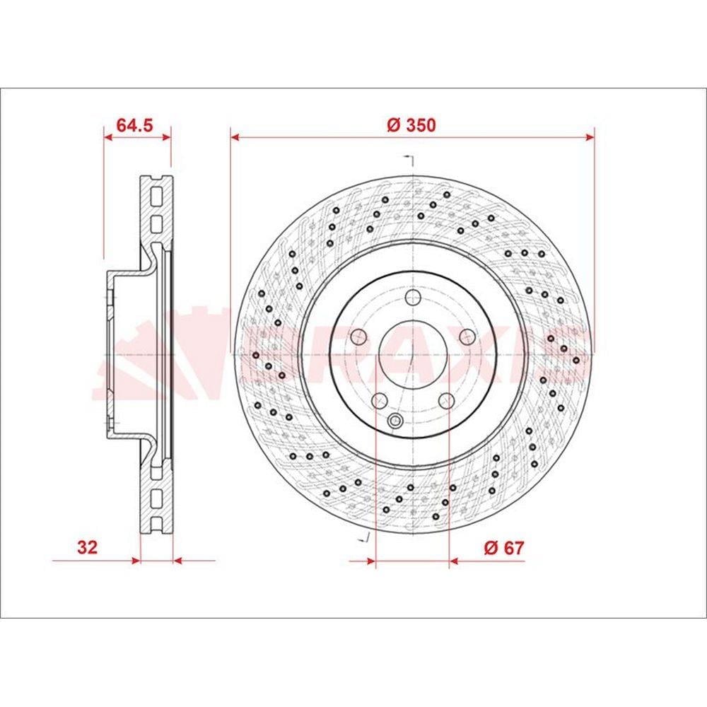 FREN DISKI ON (AMG SPOR TIP, KOD: 950/951) S-CLASS W221 06>13 C216 06>13