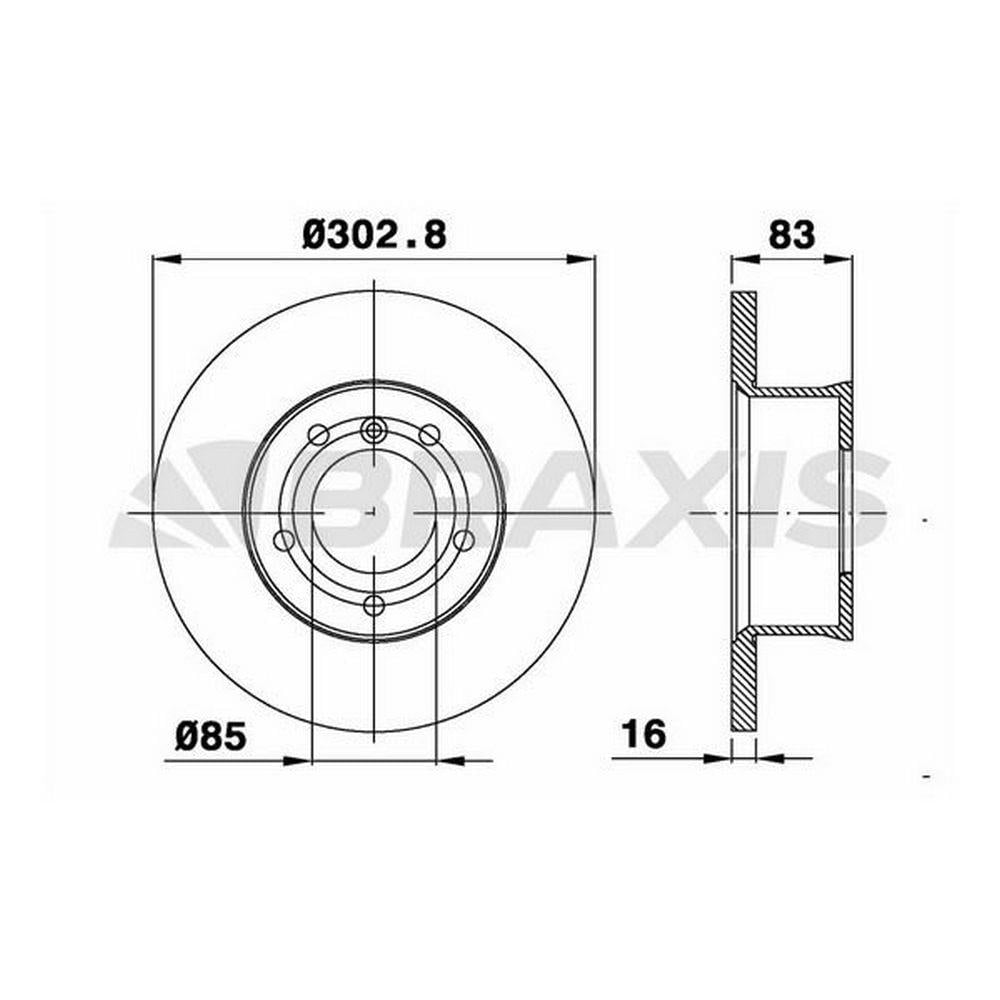 FREN DISKI ON W460 79>93 W461 93>00 W463 11>