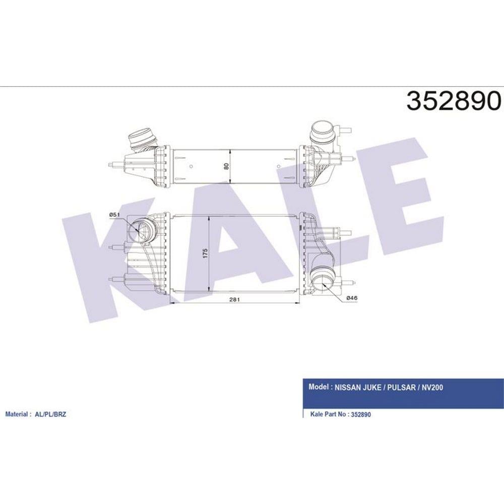 INTERCOOLER NISSAN JUKE 1.5DCI 2010> PULSAR 1.5DCI 2014> TURBO RADYATORU