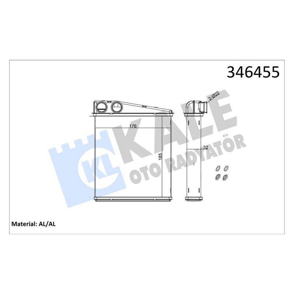KALORIFER RADYATORU A3 LEON TOLEDO OCTAVIA CADDY 1,6 / 1,8 / 2,0 / 2,0TDI 03>