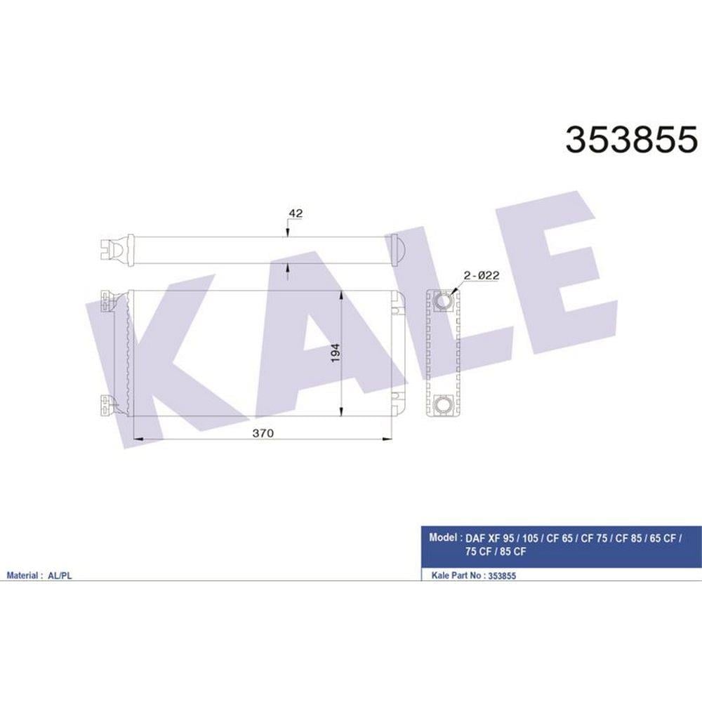 KALORIFER RADYATORU DAF CF-XF 75/85/95/105 Y.M.