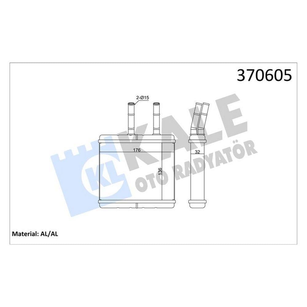 KALORIFER RADYATORU SUZUKI SWIFT II 1.3I 1.6I 90<94 ; BALENO 95<02 ; CULTUS II 89<96 [BRAZING AL/AL]