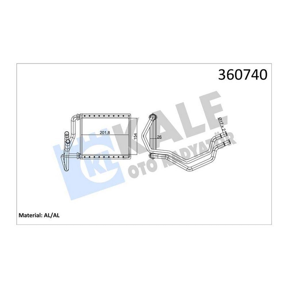 KALORIFER RADYATORU TOYOTA CAMRY 2.5 3.5 11> ; HIGHLANDER ; KLUGER ; SIENNA ; VENZA - LEXUS RX 350 A
