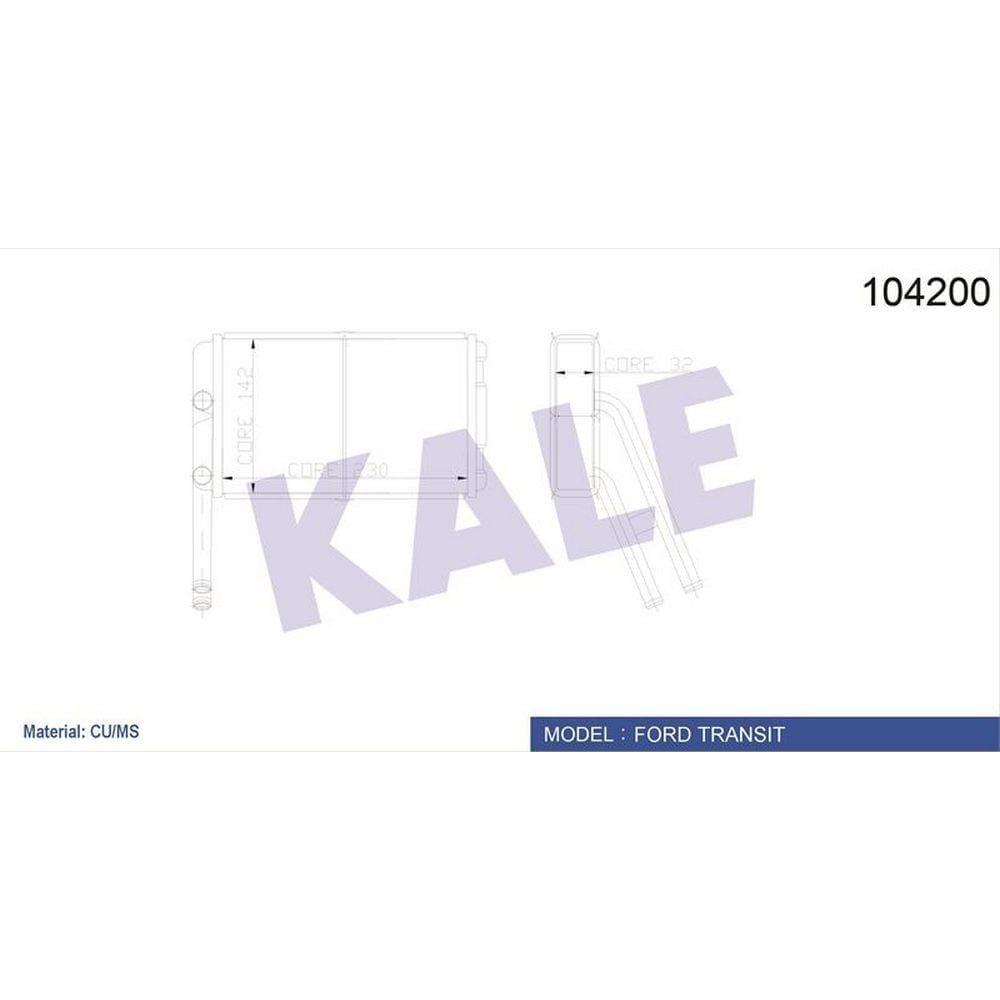 KALORIFER RADYATORU TRANSIT 2,0 / 2,5D 85>92 T12 / T15 92>00 (2 SIRA PA BAKIR)