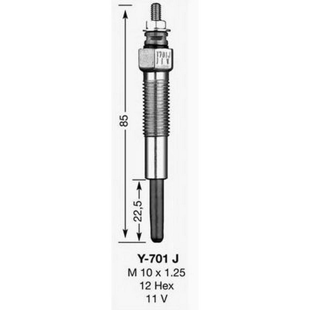 KIZDIRMA BUJISI 12V MAZDA BT50 2,5D 99>02 2,5TD 99>06 RANGER 2,5D KIA BESTA 2,2D 96> K2700 PREGIO 2,